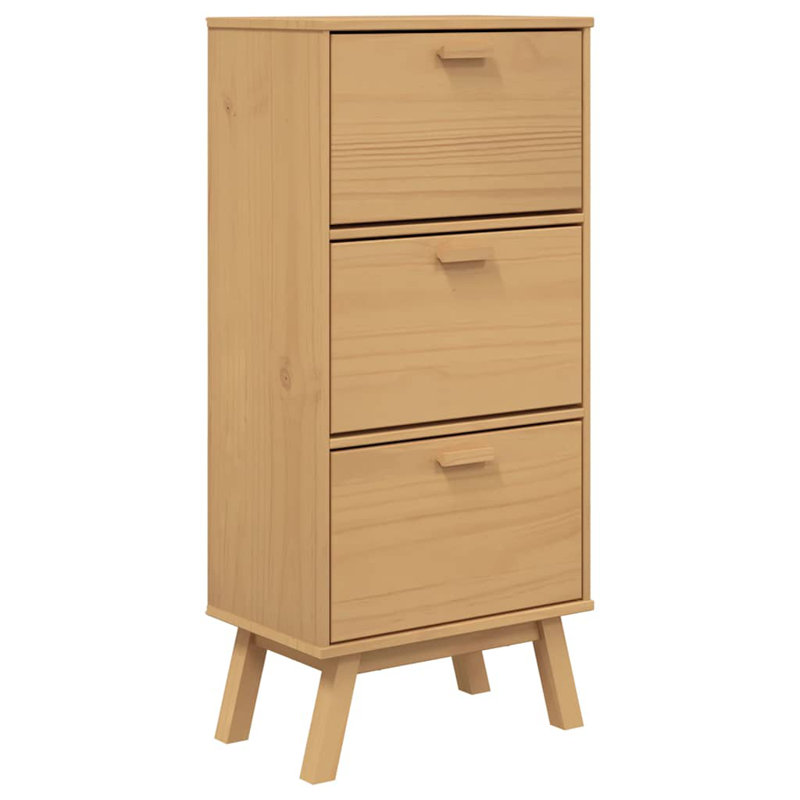 12 Pair Shoe Storage Cabinet, Brown