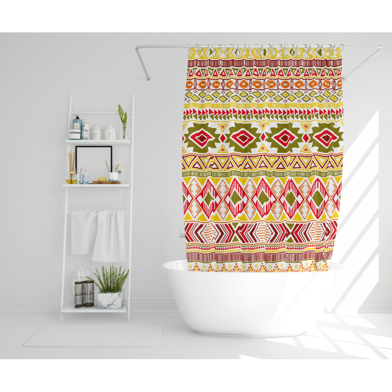 Rothger Polyester Shower Curtain, 177cm H x 177cm W