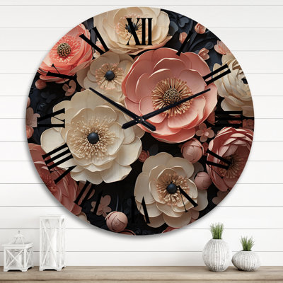 Horloge murale en bois massif Mattisen
