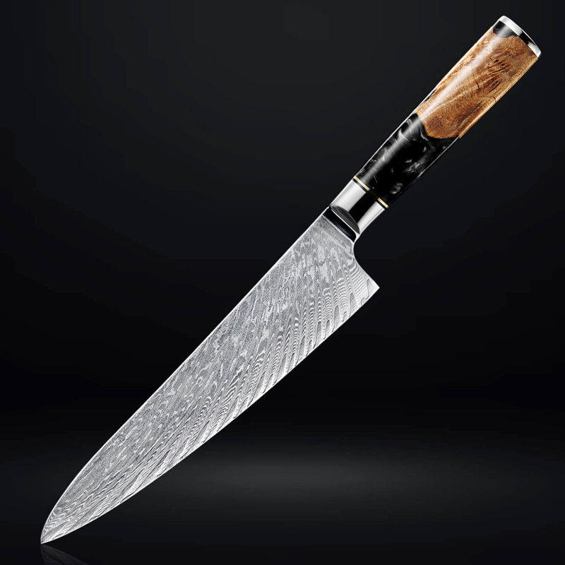Couteau de chef japonais en acier damas VG10