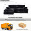 99*69" Modular Sectional , 2 Pc Combination, Black L - Shape Sleeper, Comfortable And With Frame Spring Pack , Reversible Foam Soft Seats