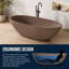 75" x 40" Freestanding Soaking Cement Bathtub-1595524162