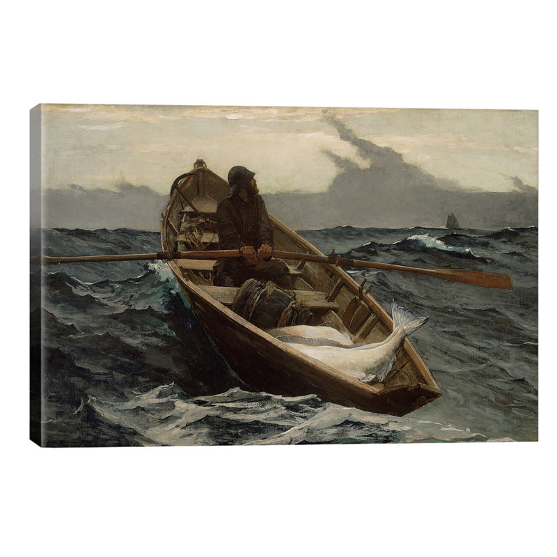 The Fog Warning by Winslow Homer - 1 Piece Wrapped Canvas Wall Art, 101.6 cm H x 66.04 cm W x 3.175 cm D
