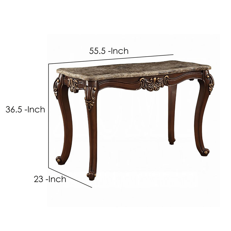 Gatland 55.5'' Marble Top Console Table