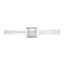 Applique murale à DEL 3CCT duo, verre transparent 12 po et finition blanc mat