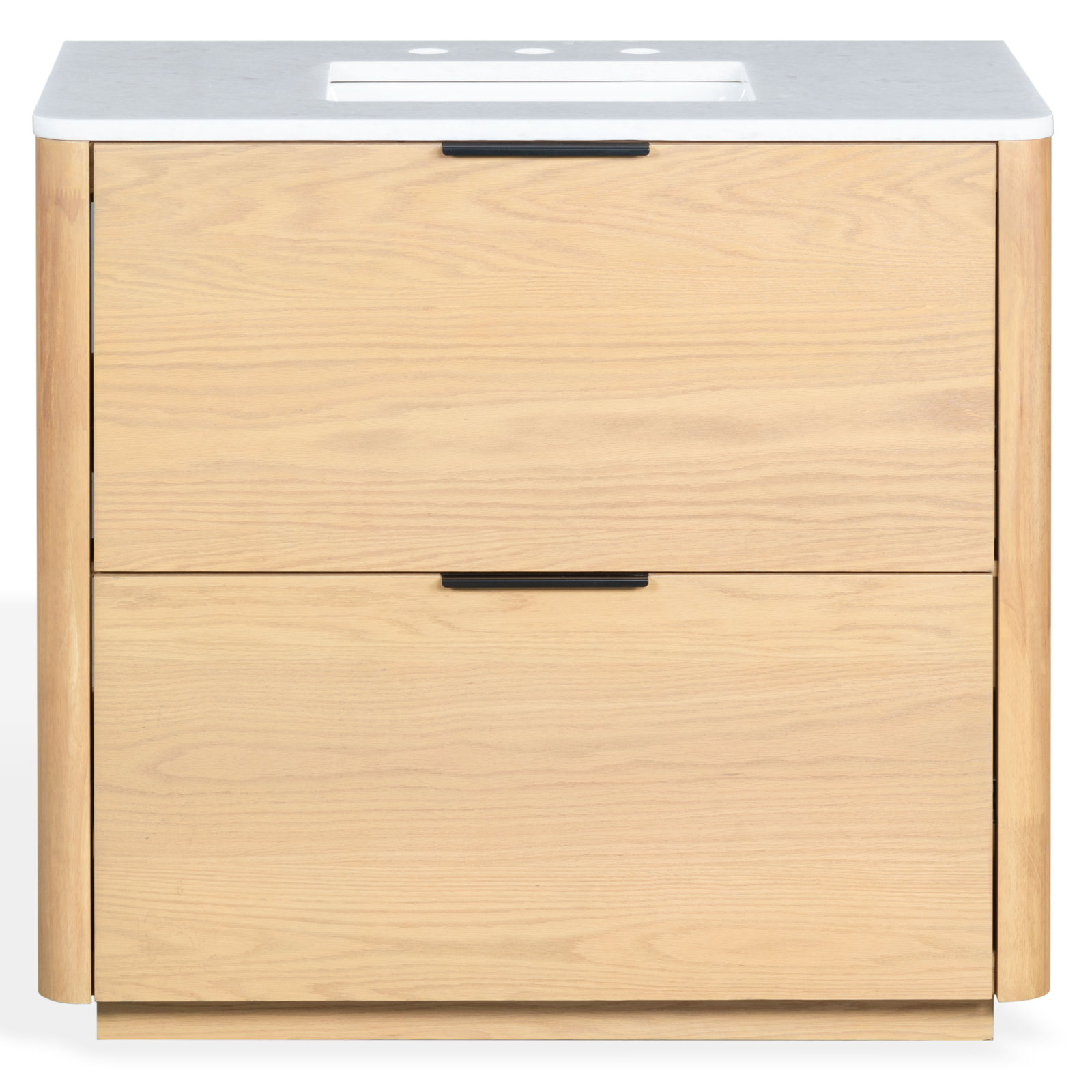 Tahani 36" Genuine Marble Single Bathroom Vanity, Natural