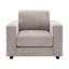Grand fauteuil brun en chenille, housse lavable, coussin de 18 cm, style milieu du siècle, idéal pour un bureau, un dortoir ou un appartement. Pieds en tissu, style et robustesse.