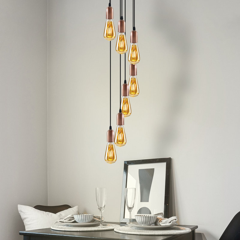 Amrane - Light Copper Cluster Pendant, Yes, 7