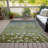Machine Washable Indoor/Outdoor Xhevrie Olive Rug-1914006314