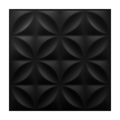 Fasarxiu 2 ft. x 2 ft. Black Decorative Embossed PVC Ceiling Tile - Extra Thick, Fire-Rated, Waterproof, Reusable for Home, Office, 48 sq.ft./case (12-Pack)