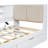 Wooden   L-Shaped Daybed Corner Bed Under-Bed Drawers  With Storage Bookcase And Upholstered Headboard And USB Charging Ports For Limited Space-1690349730-1690349729