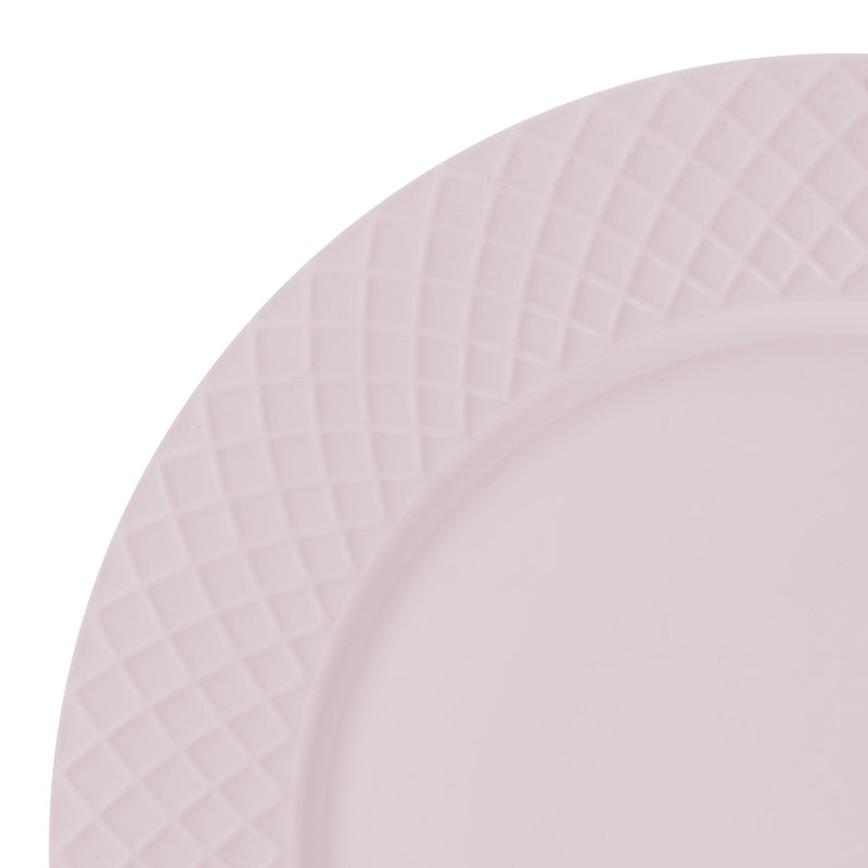 Trellis Pink 12-Pc Dinnerware Set, Service For 4, Bone China