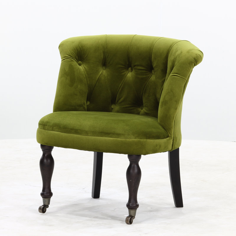 Valley Forge Velvet Chesterfield Chair, Green