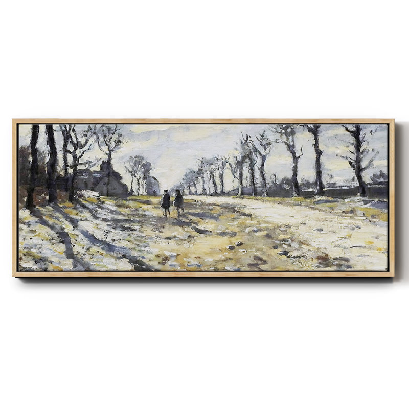 The Road, Effect Of Snow At Sunset, 1869, reproduction d'art sur toile, H 8 po x l 20 po x P 1,5 po, Naturel