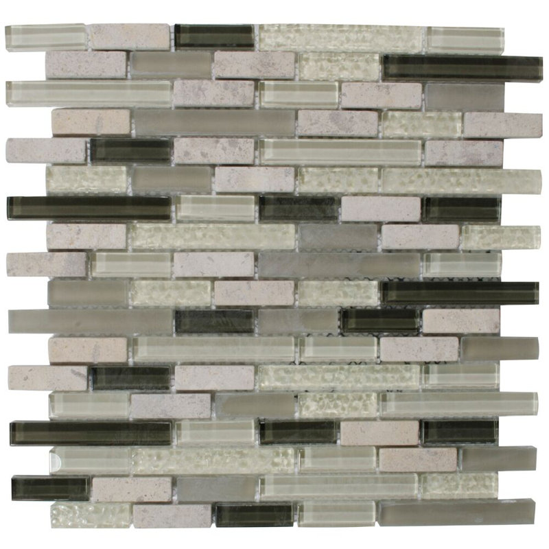 Victory 1" x 2" Glass Linear Mosaic Wall & Floor Tile, Olive