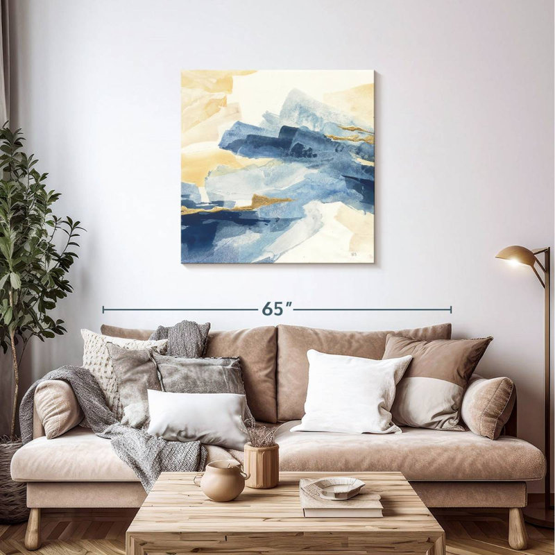Avery Gilded Indigo I, 36" H x 36" W