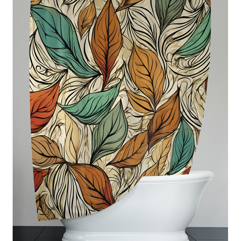 Rideau de douche à motif floral Fruitvale, L 70 po x H 72 po