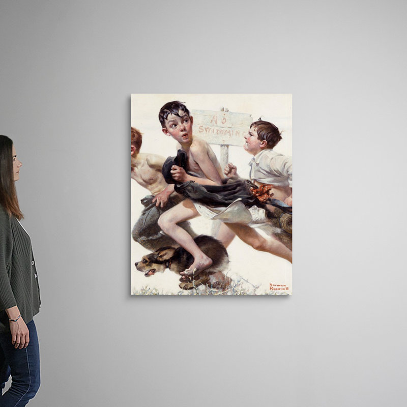 Norman Rockwell, H 45 po x l 36 po x P 1,25 po, Toile tendue