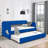 Velvet Upholstered Daybed with Trundle
