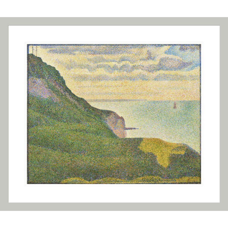 «Seascape at Port-en-Bessin Normandy» par Georges Seurat, impression giclée encadrée, 23.5" H x 27.64" W