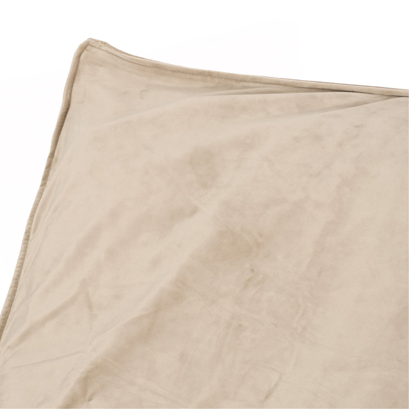 Grand canapé à billes en velours, Velours taupe, 30" H x 42" W x 40" D