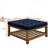 Upholstered  34.25"Square Coffee Table with Beech Wood Shelf and Frame-1281797762