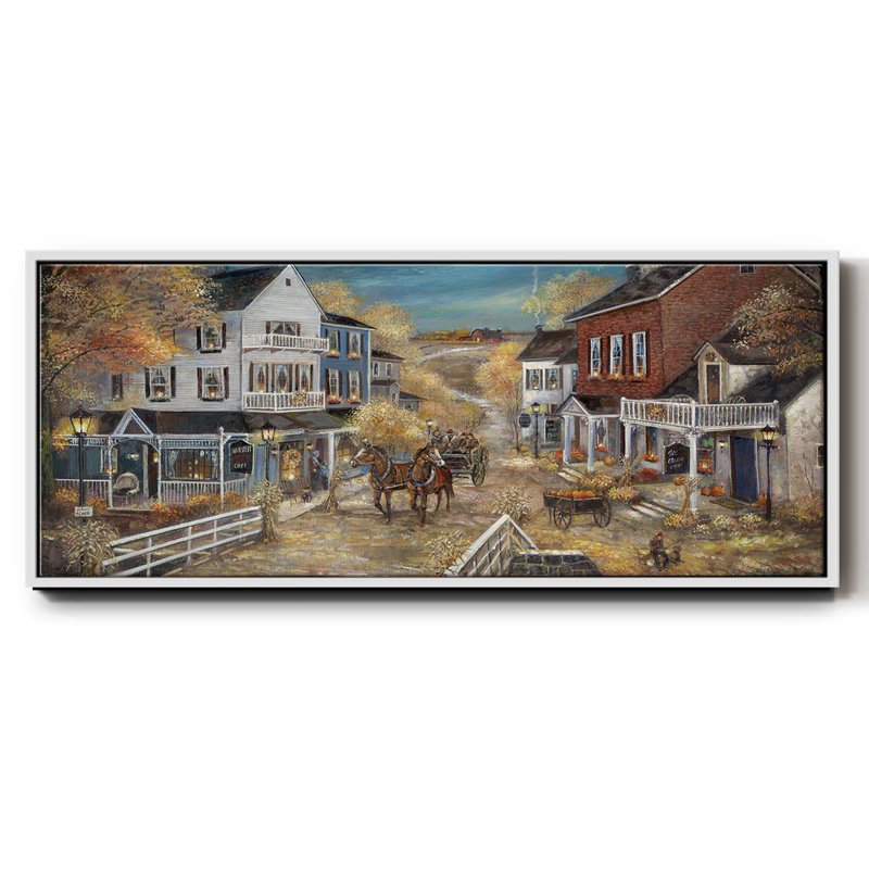 «Little Village», reproduction sur toile encadrée, H 24 po x l 60 po x P 1,5 po, Blanc