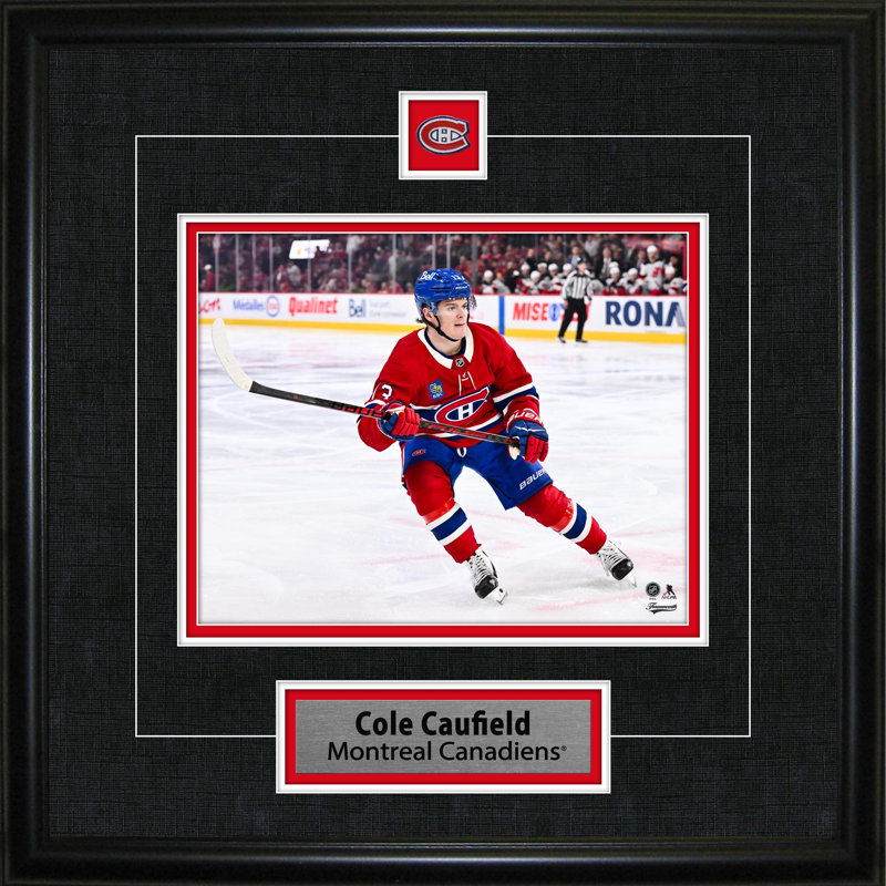 Art mural encadré 18 x 18 par les Canadiens de Montréal encadré Cole Caufield 