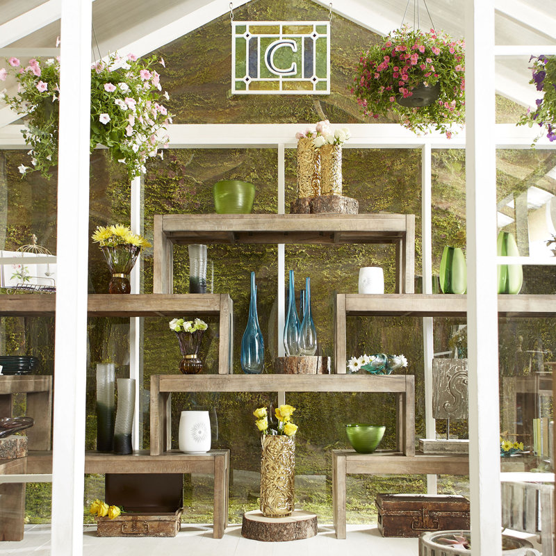 Vika Handmade Ceramic / Porcelain Table Vase, 9.25" H x 7" W x 7" D