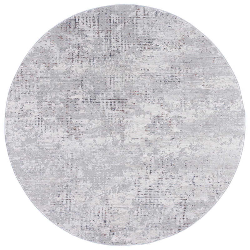 Ellwood Modern 206 Performance Abstract Rug, Round 6'5"