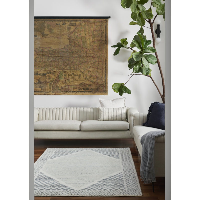 Berkeley Hand Knotted Wool And Cotton Ivory Area Rug 4'' X 6'', Rectangle 5' x 8'