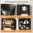 Farmhouse 58'' TV Stand For Tvs Up To 70'' With Electric Fireplace And Adjustable Shelves-1183043709