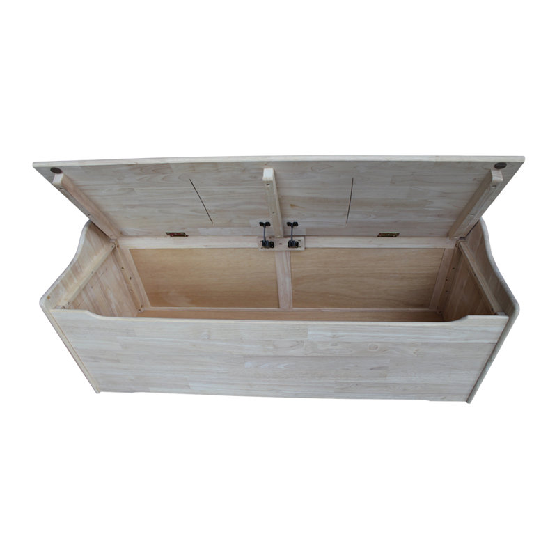 Jaigo Solid Wood Blanket Chest, 23" H x 47" W x 19" D, Unfinished (Ready to Finish)