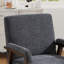 Fauteuil d'appoint rembourré en tissu de 28,35 po de largeur avec pieds en bois massif (ensemble de 2)-2104788421