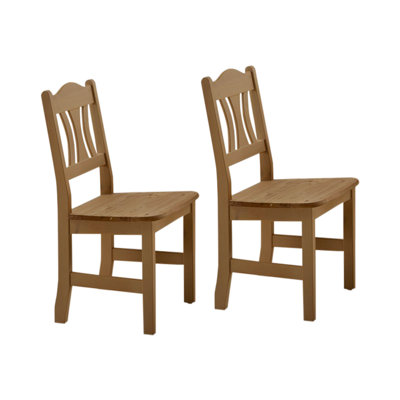 Kristel 43cm H Solid Wood Slat Back Side Chair