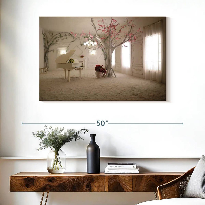 Abarca Spring Themed Piano Room, 26" H x 39" W