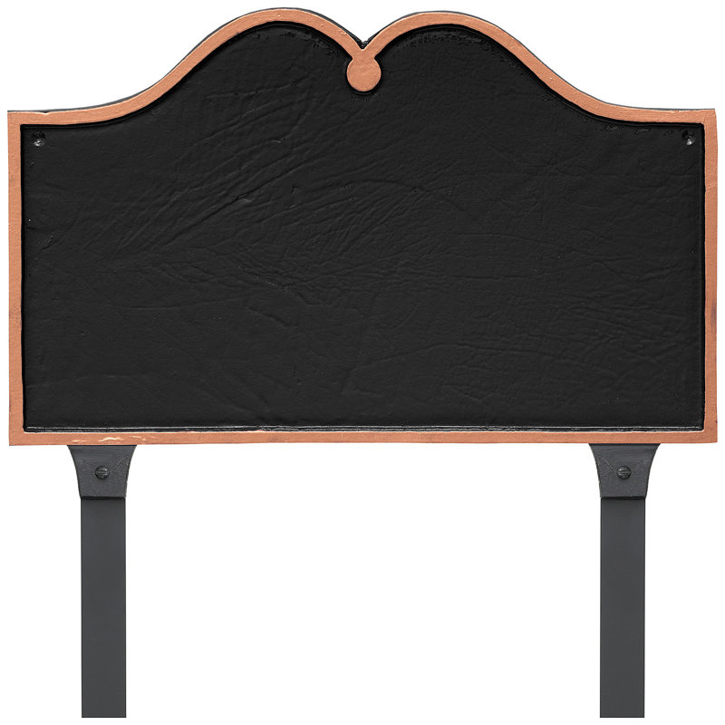 Enseigne d’adresse pour pelouse sur 1 ligne hillsdale, Oui, Noir / Cuivre