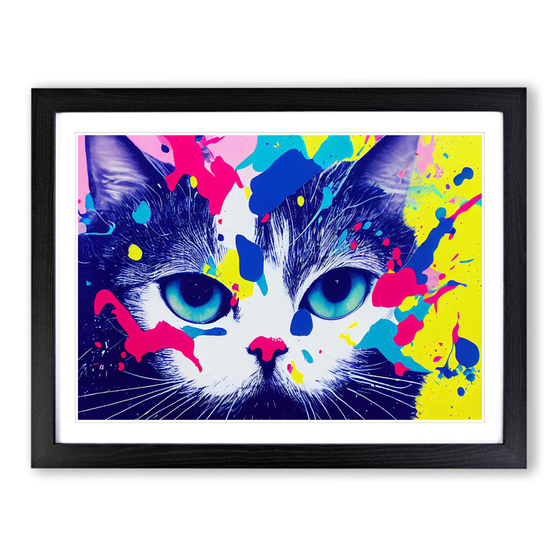 Cat Splash Vol.6 Abstract - Framed Print, Black Framed, 46cm H x 64cm W x 2cm D