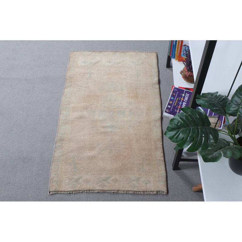 Vintage Hand Woven Turkish Rug With Soft Pastel Shades Perfect For Bohemian Decor Accenting A Unique And Cozy Feel In Any Room