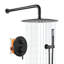 Ensemble de robinet de salle de bain pour salle de bain, pomme de douche à pluie avec douchette 12 po, système de douche mural avec valve à pression équilibrée