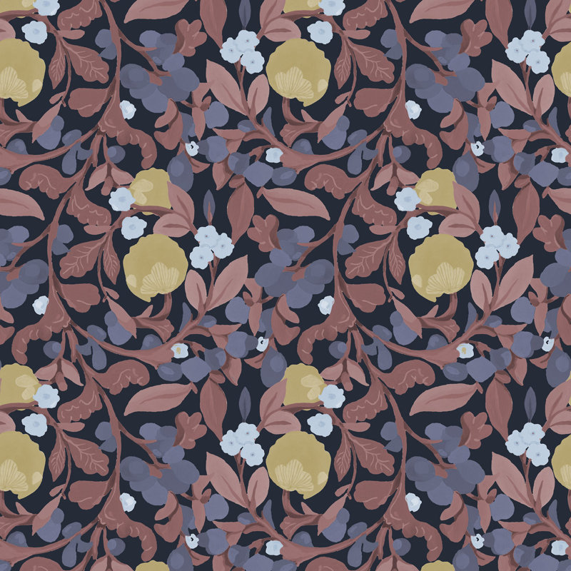 Budding Grove - Wallpaper, Non-pasted, Midnight Garden