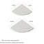 Tablette d'angle en bois massif | Tablette de rangement murale en forme de ventilateur-801438303