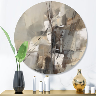 «Abstract Design Shapes I» sur impression métallique