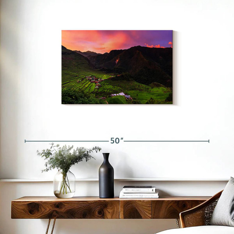 Alvord Batad Rice Terraces Sunset, 20" H x 30" W
