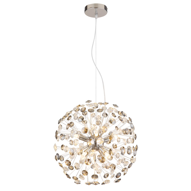 Funke - Light Pendant, Chrome, 8, 100cm W x 60cm D