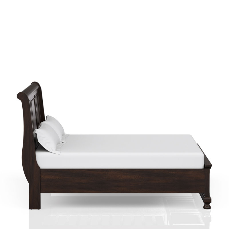 Lit-bateau Clark avec 2 tiroirs de rangement et structure en bois, Grand