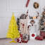 Arbre de Noël artificiel doré 4 pi avec 50 lumières et base pour petit bureau