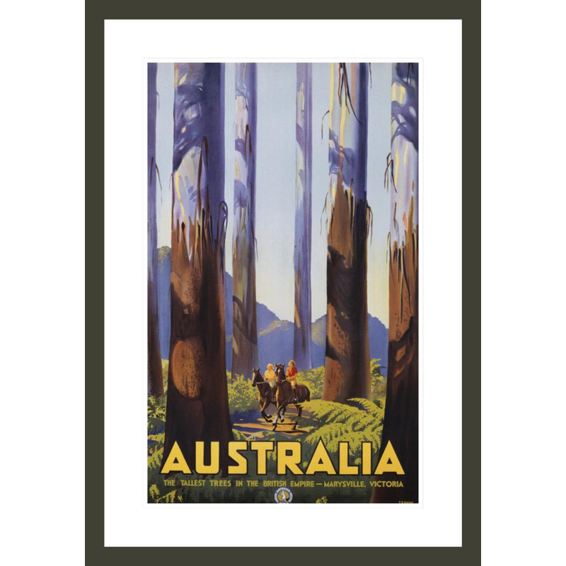 Affiche «Australie» par Percy Trompf, impression numérique sur toile, H 29,5 po x l 20,65 po