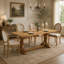 Chaise de salle à manger en bois massif de style français avec garniture cloutée (ensemble de 2)-1639041644
