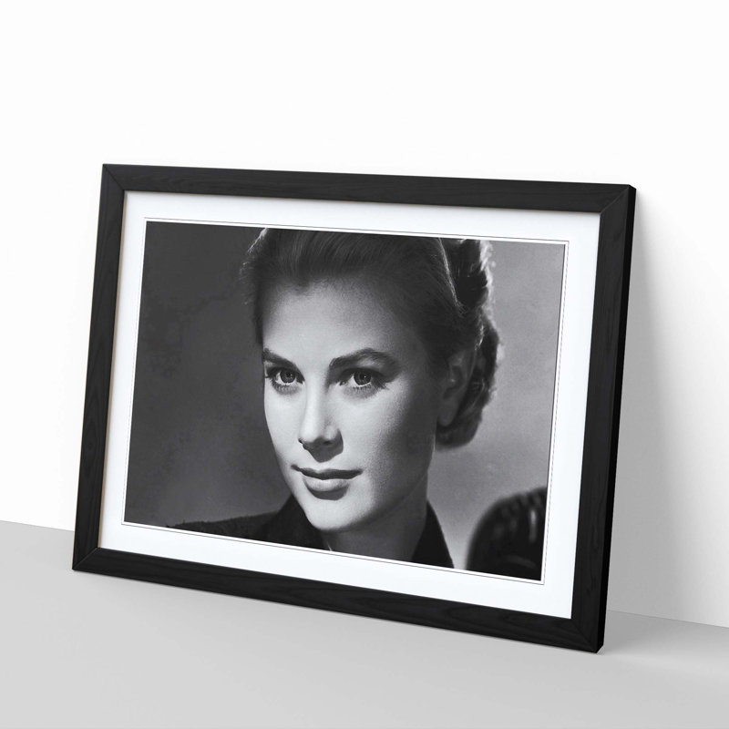 Grace Kelly Framed Photographic - Framed Print, Black